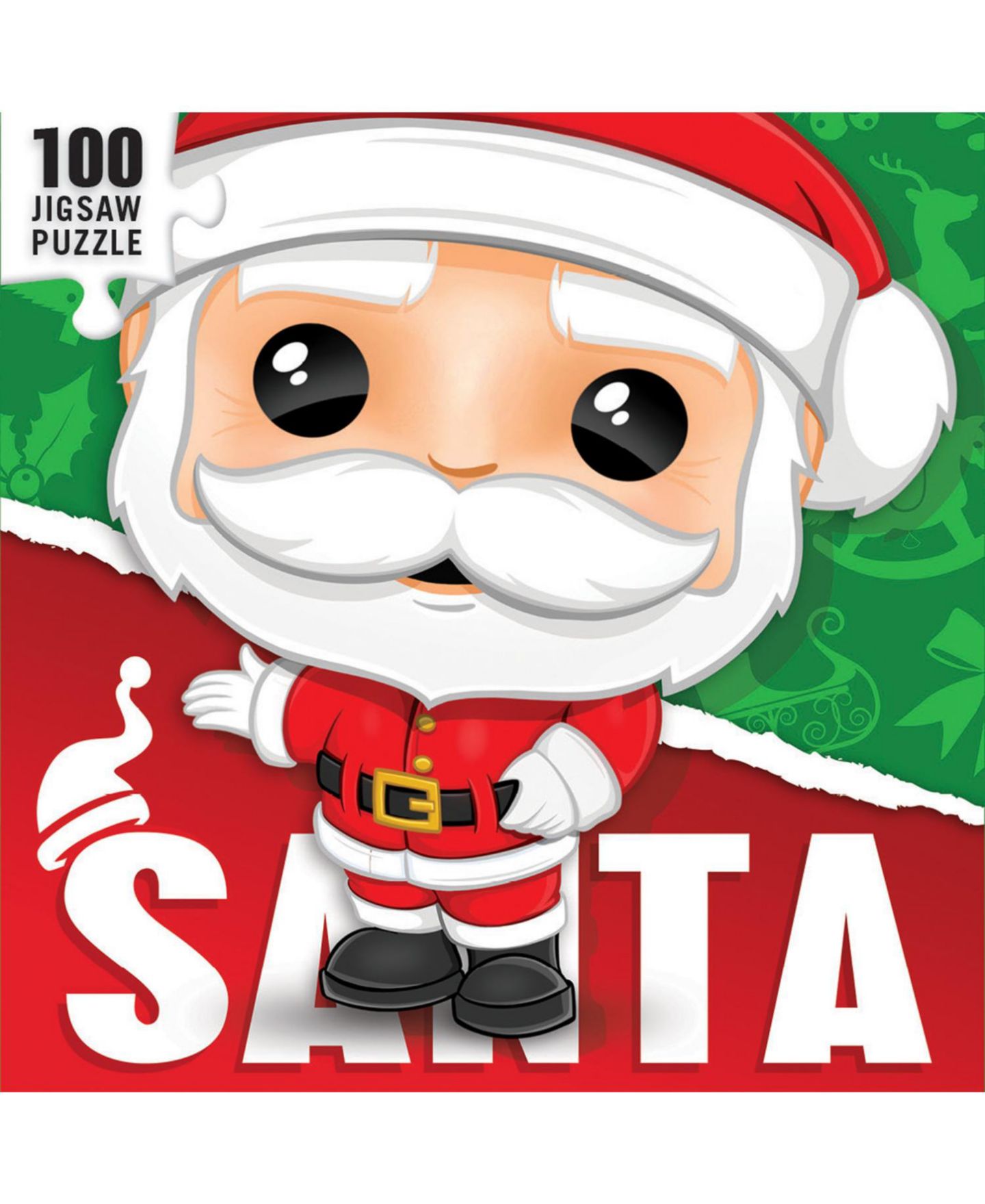 Детский пазл MasterPieces Puzzles Santa Chibi-Style Square 100-Piece Puzzle, Ages 6+ — фото 3