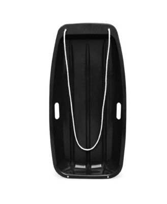 35in Kids Outdoor Plastic Sport Toboggan Winter Snow Sled Board w/ Pull Rope, 2 Handles