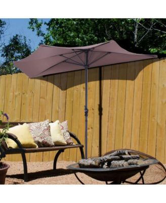 9 Feet Patio Bistro Half Round Umbrella without Weight Base