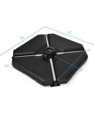 4 Pieces 195 lbs Patio Cantilever Offset Umbrella Base Weight Sand
