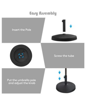 49 LBS Patio Resin Umbrella Base Stand for Outdoor