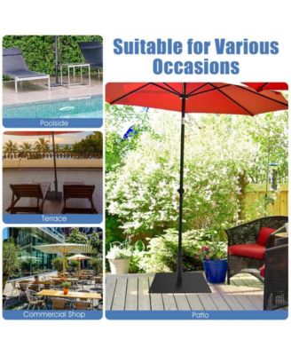 20 Inches Patio Umbrella Base with 4 Adjustable Footpads