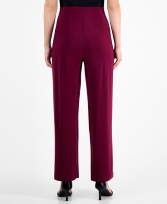 Petite Wide-Leg Pull-On Pants