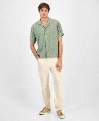 Men's Andre Knit Tonal Stripe Camp Shirt, Exclusively at Macy's