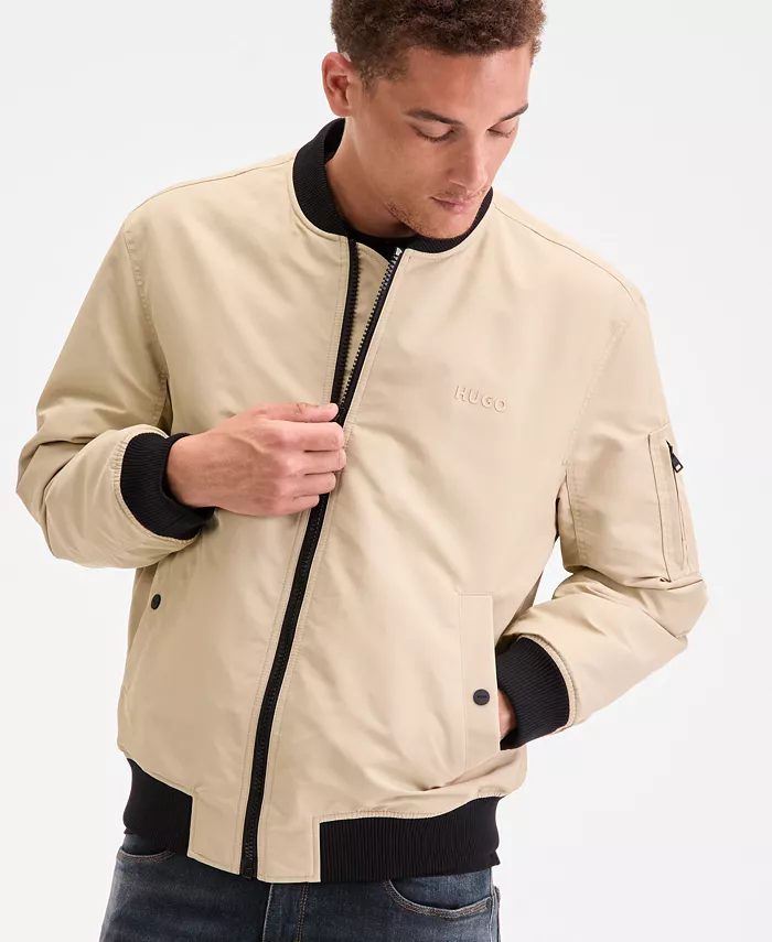 Men's Baken2435 Slim-Fit Satin Bomber Jacket - thumbnail 10