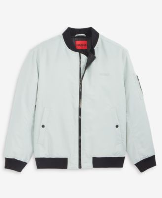 Men's Baken2435 Slim-Fit Satin Bomber Jacket