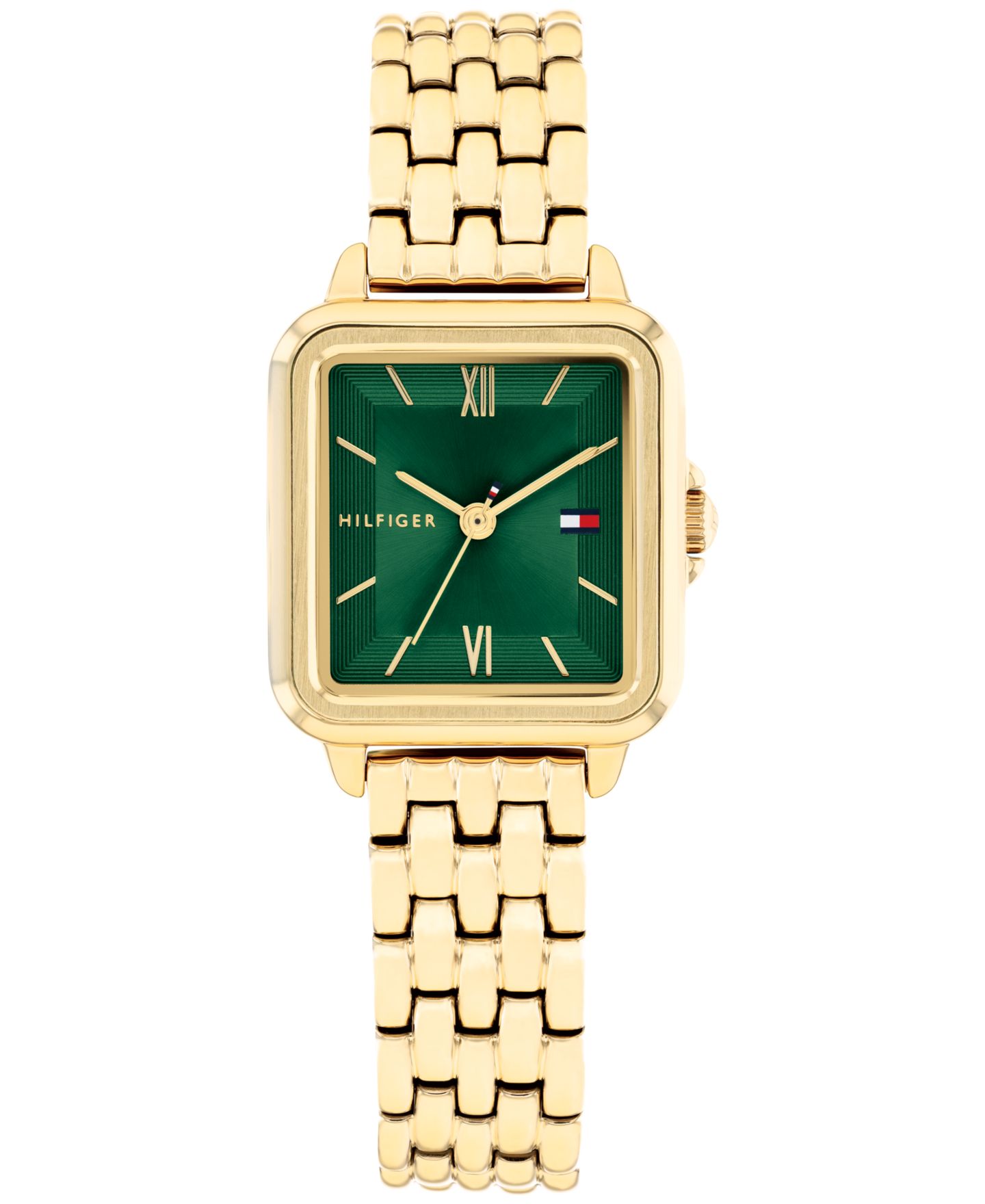 Женские часы Tommy Hilfiger Quartz Gold Tone Stainless Steel Bracelet Watch, 22.5mm — фото 1