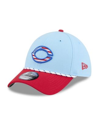 New Era - Men's Light Blue/Red Cincinnati Reds 2025 Fourth of July 39THIRTY Flex Hat