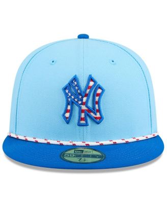 Men's Light Blue/Blue New York Yankees 2025 Fourth of July 59FIFTY Fitted Hat