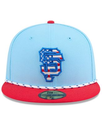 Men's Light Blue/Red San Francisco Giants 2025 Fourth of July 59FIFTY Fitted Hat