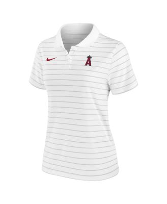 Women's White Los Angeles Angels Authentic Collection Victory Performance Polo Shirt