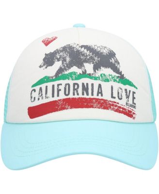 Women's White/Aqua Pitstop Trucker Snapback Hat