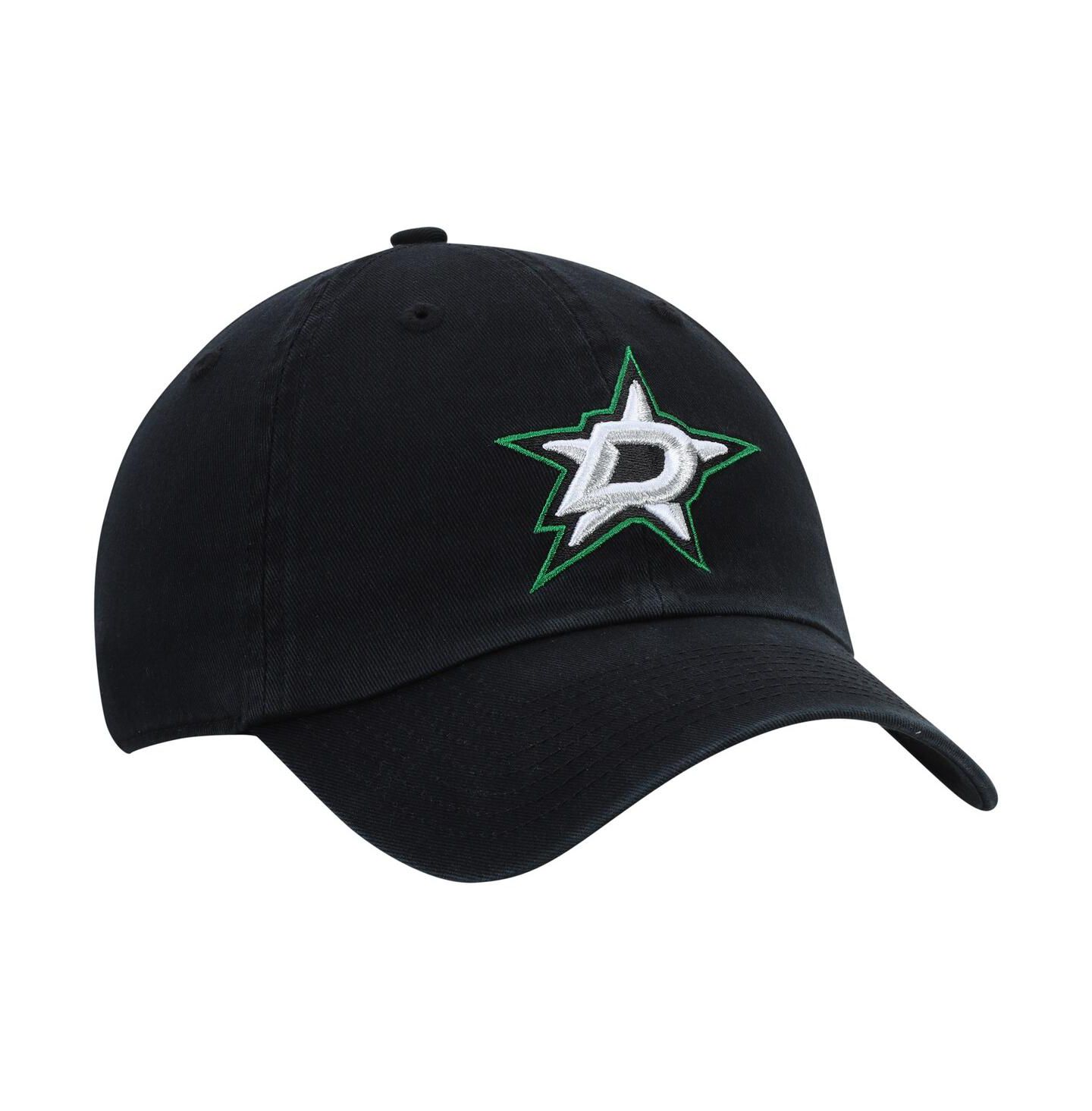Мужская кепка '47 Brand Black Dallas Stars Logo Clean Up Adjustable Hat — фото 3