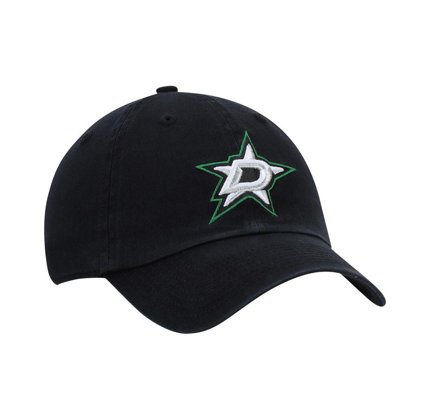 Men's Black Dallas Stars Logo Clean Up Adjustable Hat