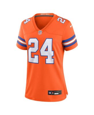 Women's Champ Bailey Orange Denver Broncos Mile High Collection 1977 Throwback Retired Player Game Jersey