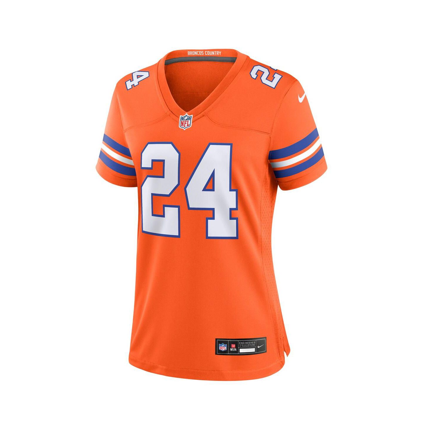 Женский топ Nike Champ Bailey Orange Denver Broncos Mile High Collection 1977 Throwback Retired Player Game Jersey — фото 2