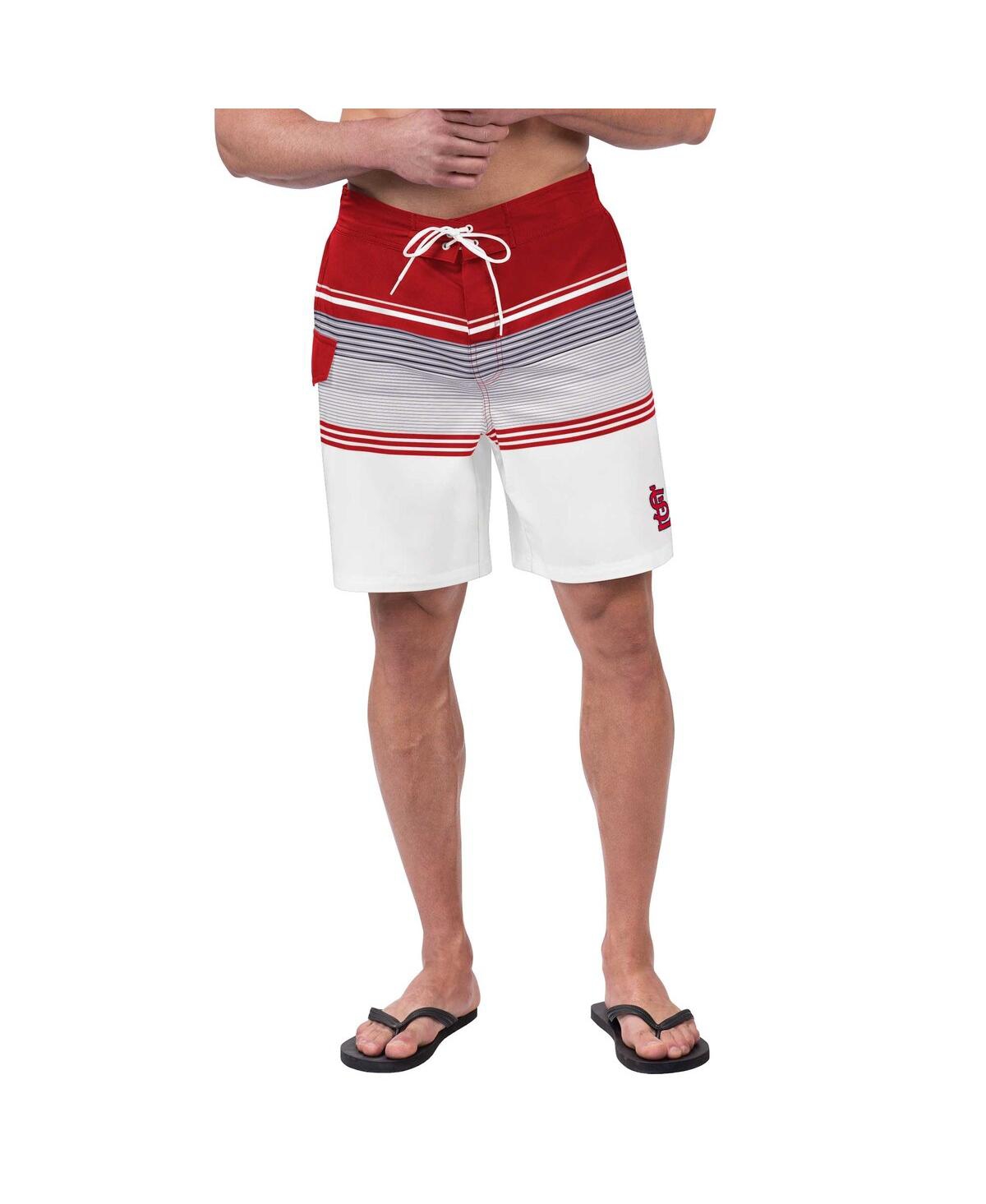 Men's Red/White St. Louis Cardinals Jump Shot Volley Board Shorts - Red, White