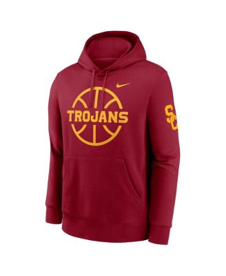 Men's Cardinal USC Trojans Basketball Icon Club Fleece Pullover Hoodie