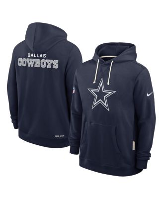 Nike - Men's Navy Dallas Cowboys Sideline Initial Home Performance Pullover Hoodie