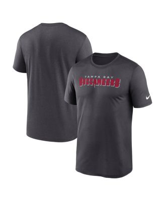 Nike - Men's Pewter Tampa Bay Buccaneers Primetime Legend Wordmark Performance T-Shirt