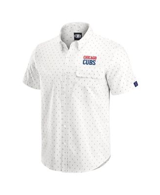 Darius Rucker Collection by Men's Cream Chicago Cubs Printed Button-Down Shirt