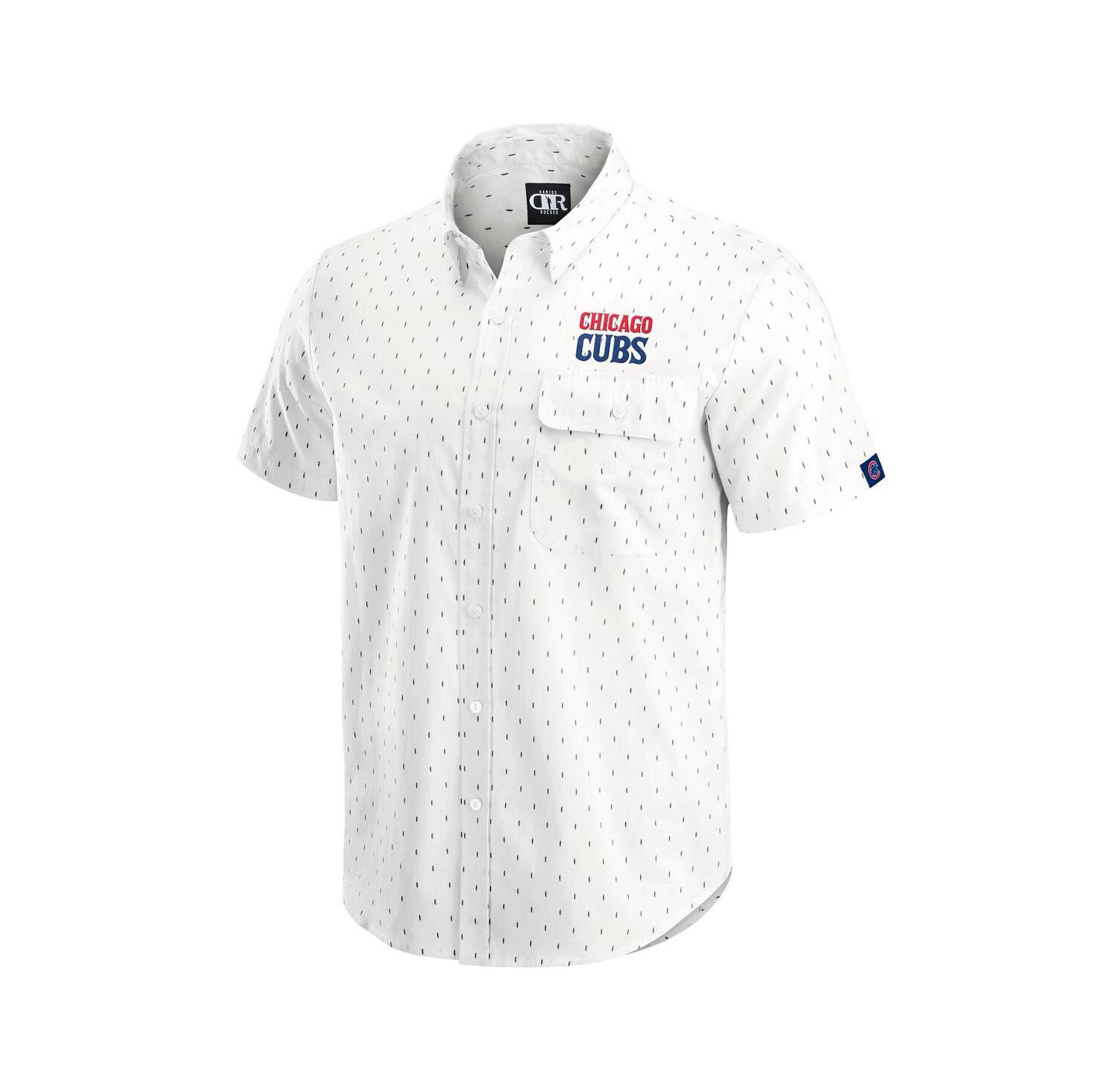 Darius Rucker Collection by Men's Cream Chicago Cubs Printed Button-Down Shirt
