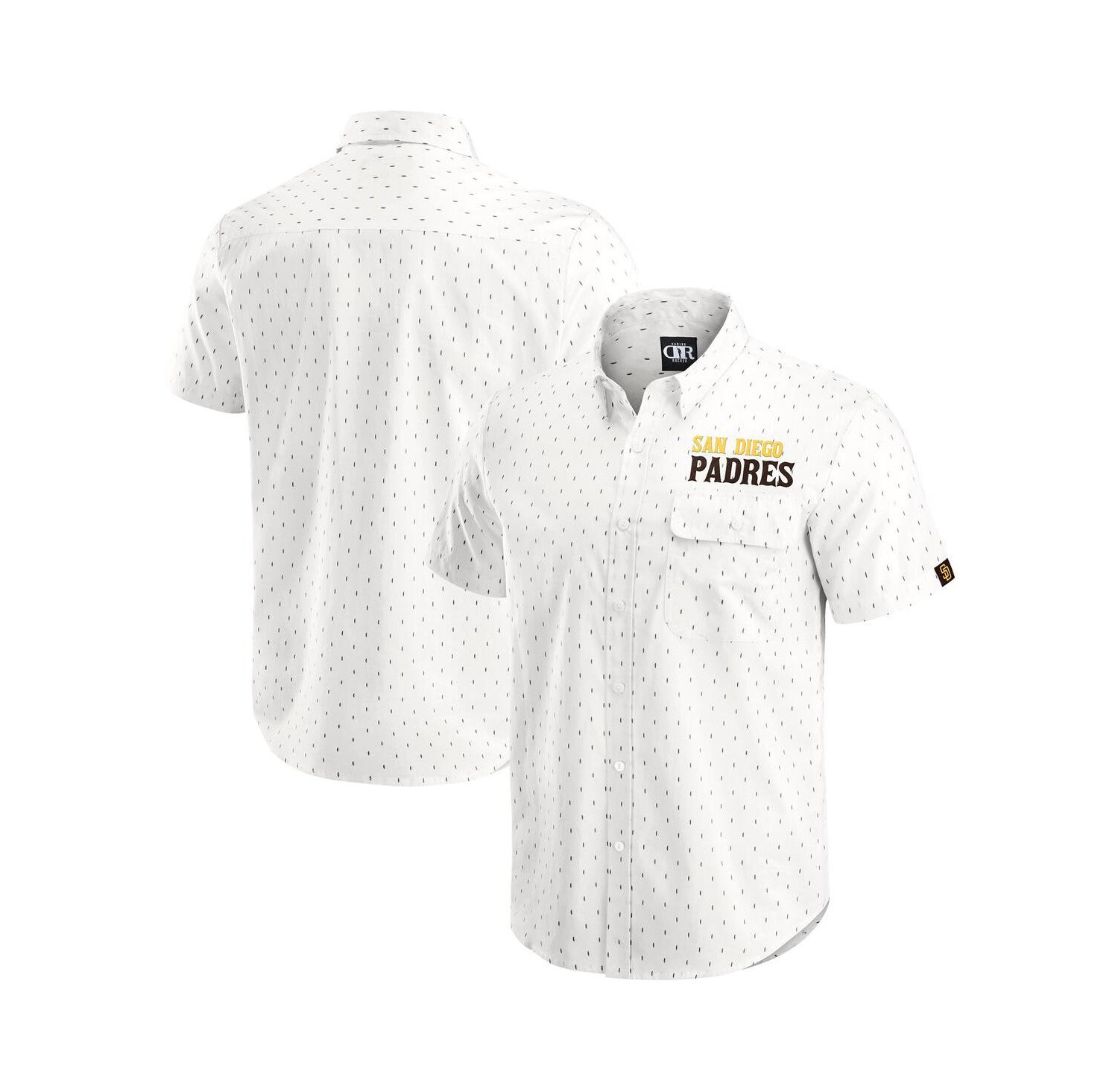 Darius Rucker Collection by Men's Cream San Diego Padres Printed Button-Down Shirt