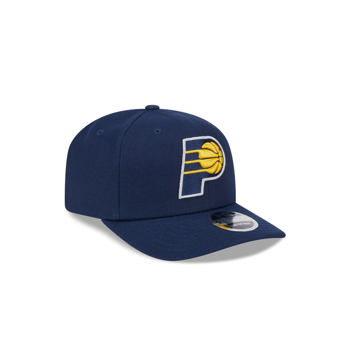 Мужской головной убор New Era Navy Indiana Pacers Core Logo 9SEVENTY Stretch-Snap Hat — фото 3