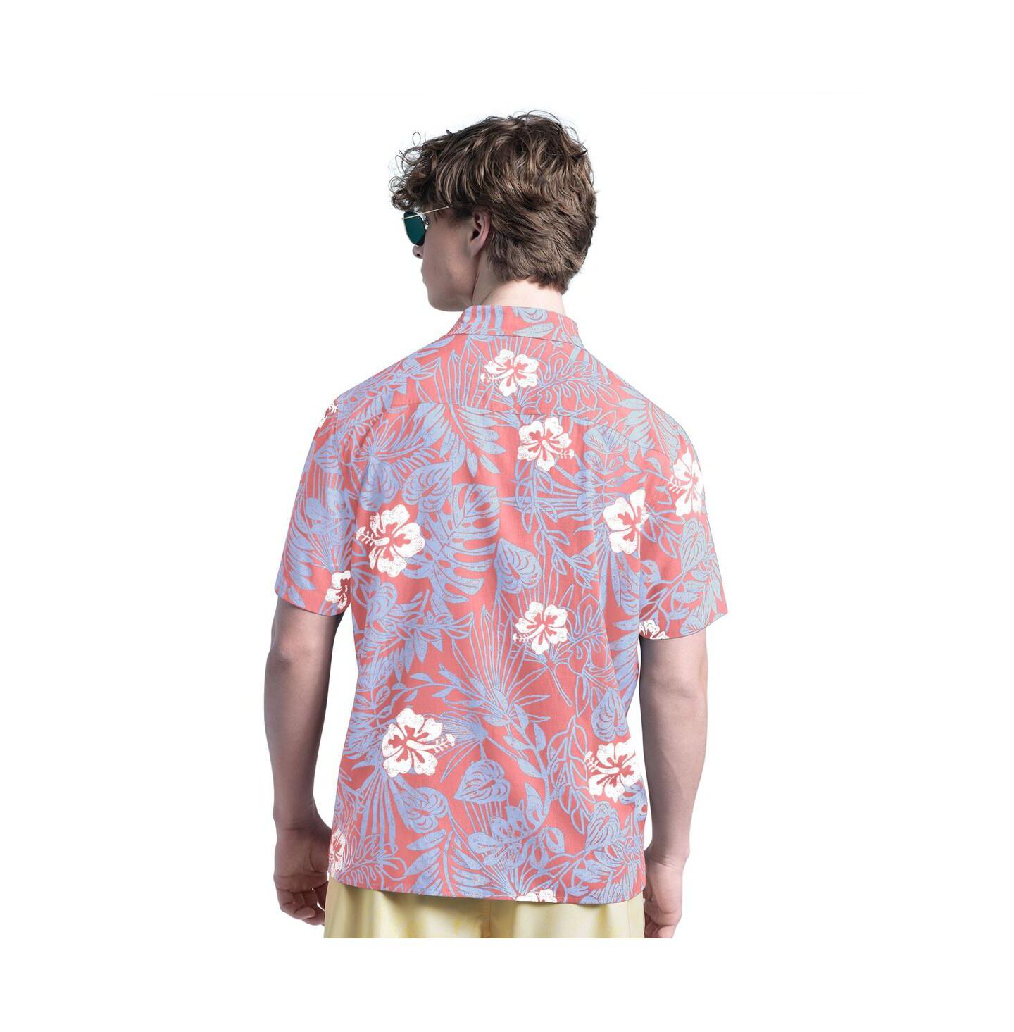 Мужская рубашка Margaritaville Coral New York Mets Palm Shade Party Button-Up — фото 2