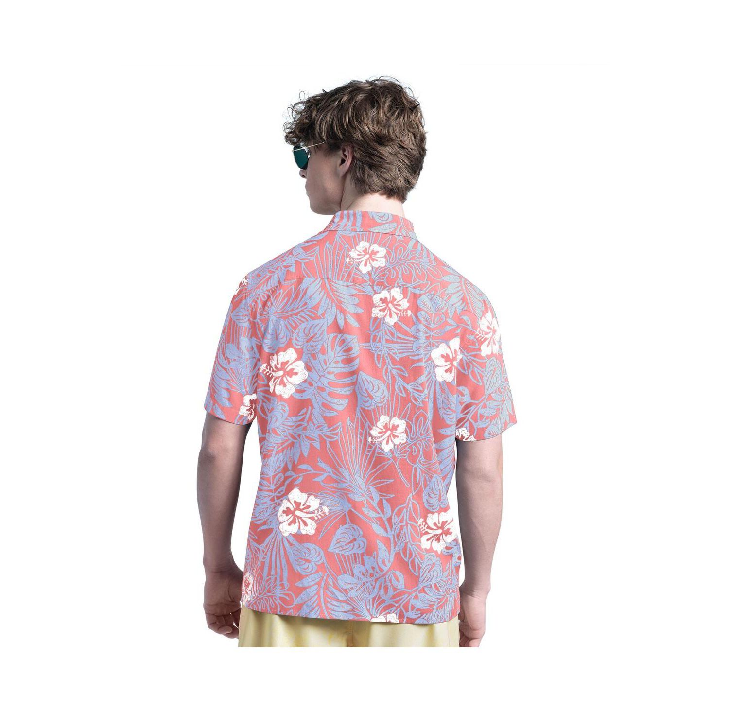 Men's Coral New York Mets Palm Shade Party Button-Up Shirt