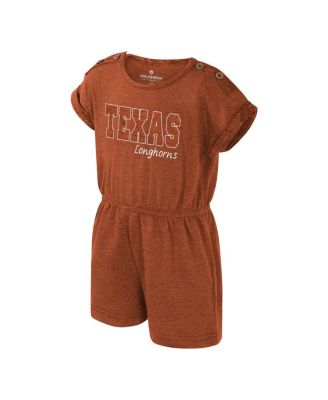 Colosseum - Toddler Girls Texas Orange Texas Longhorns Cinder Romper