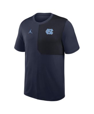 Men's Navy North Carolina Tar Heels 2025 Sideline UV Performance Coach T-Shirt