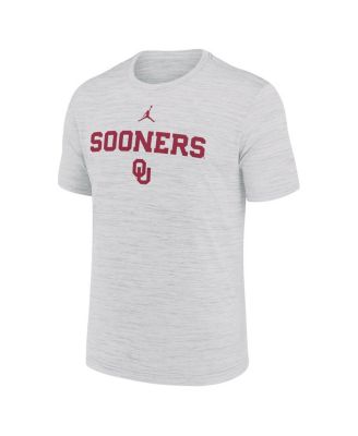 Men's Ash Oklahoma Sooners 2025 Sideline Velocity Performance T-Shirt