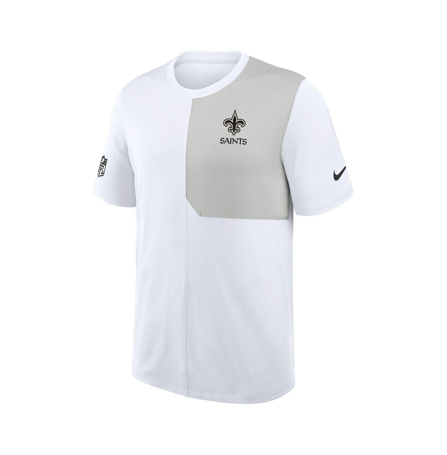 Мужская футболка Nike White New Orleans Saints Sideline UV Performance Coach — фото 2