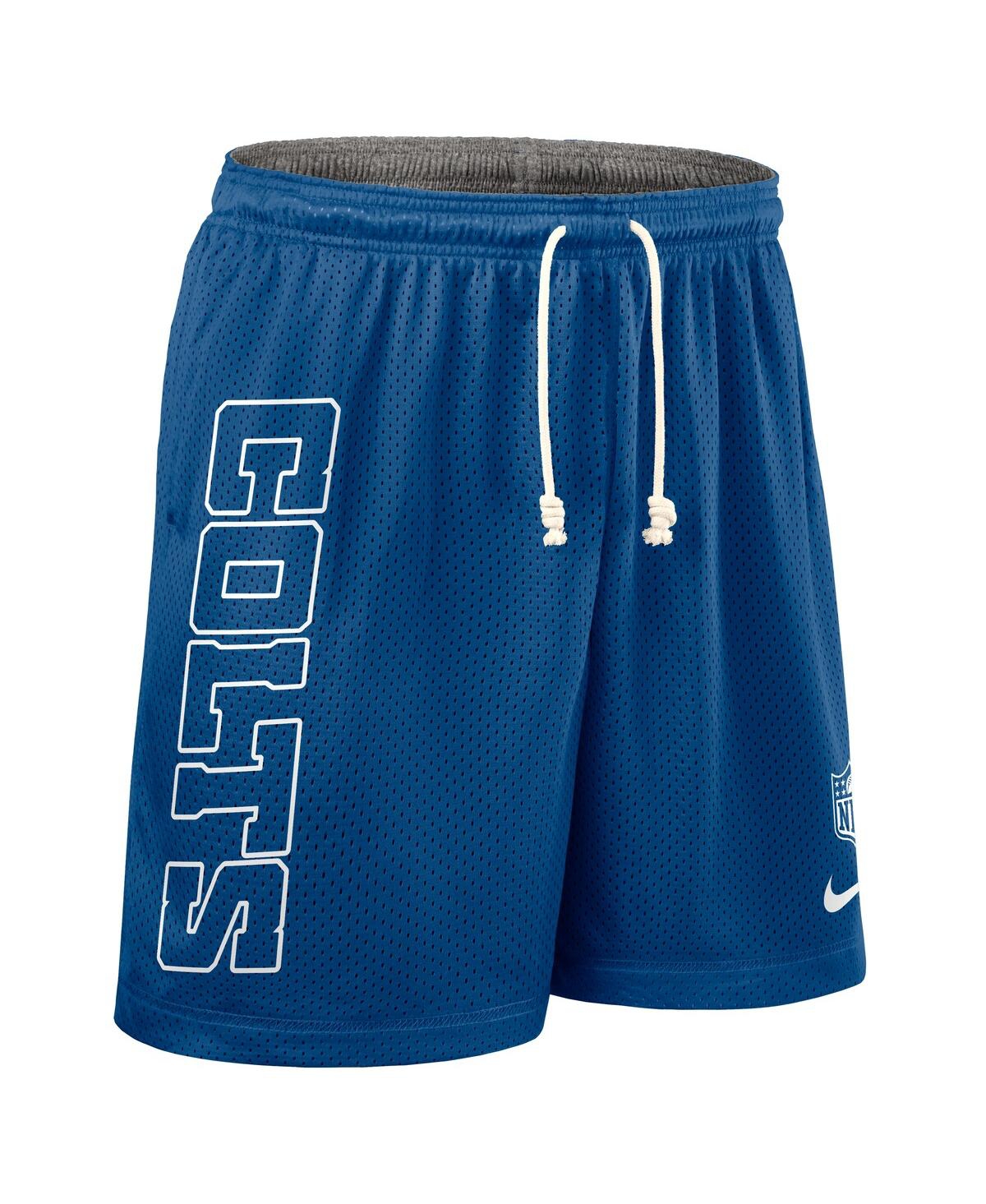 Nike Royal Indianapolis Colts Sideline Reversible Performance Shorts In Blue