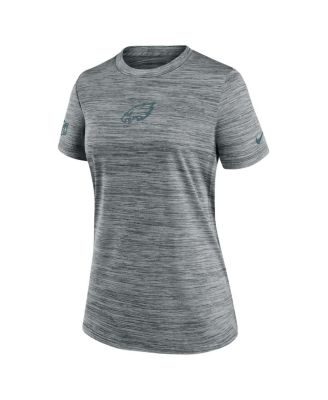 Women's Gray Philadelphia Eagles Sideline Velocity Performance T-Shirt