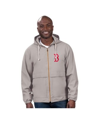 G-III Sports by Carl Banks - Men's Gray Boston Red Sox Full-Zip Rain Jacket