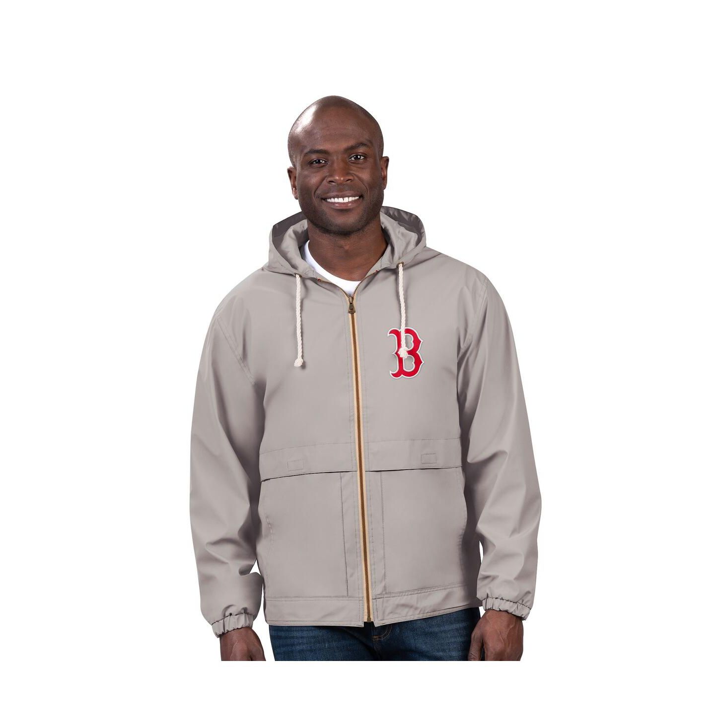 Мужская куртка G-III Sports by Carl Banks Gray Boston Red Sox Full-Zip Rain — фото 1