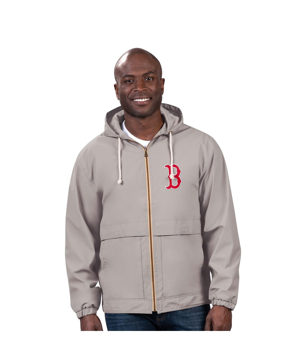 Men's Gray Boston Red Sox Full-Zip Rain Jacket - Gray