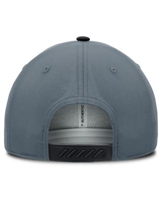 Men's Black/Charcoal Utah Mammoth Primary Logo Adjustable Hat