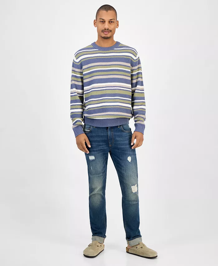 Men's Striped Crewneck Sweater - thumbnail 2