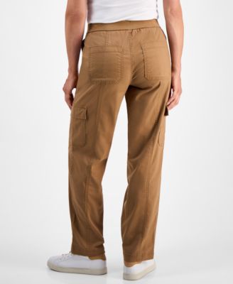 Petite Knit-Waist Cargo-Pocket Utility Pants, Macy's Exclusive