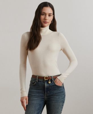 Lauren Ralph Lauren - Women's Silk-Blend Turtleneck Sweater