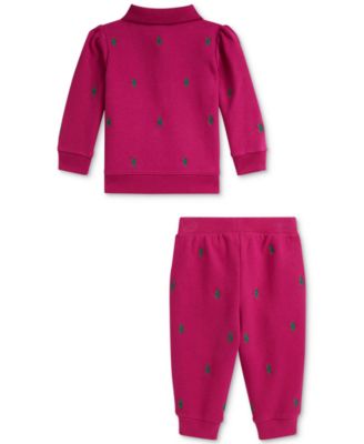 Baby Girls Fleece Sweatshirt & Pant Set