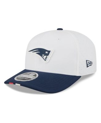 New Era - Men's White/Navy New England Patriots 2025 NFL Training Camp 9SEVENTY Adjustable Hat