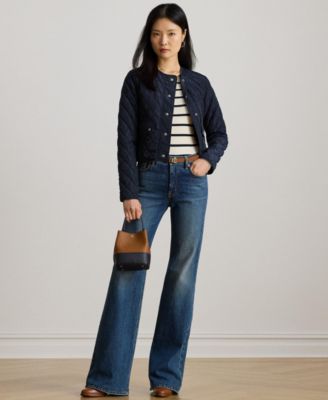 Women's Striped Rib-Knit Crewneck Sweater