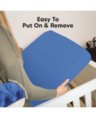 2pk Soothe Fitted Crib Sheets Neutral, Baby Crib Sheets, Fits Standard Nursery Baby Mattress