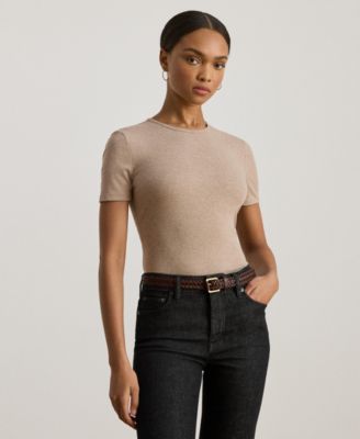 Lauren Ralph Lauren - Women's Stretch Cotton Crewneck Tee