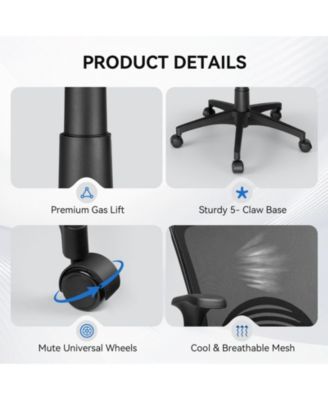 Ergonomic Office Chair Mesh Swivel Task Chair with Lumbar & Back Support