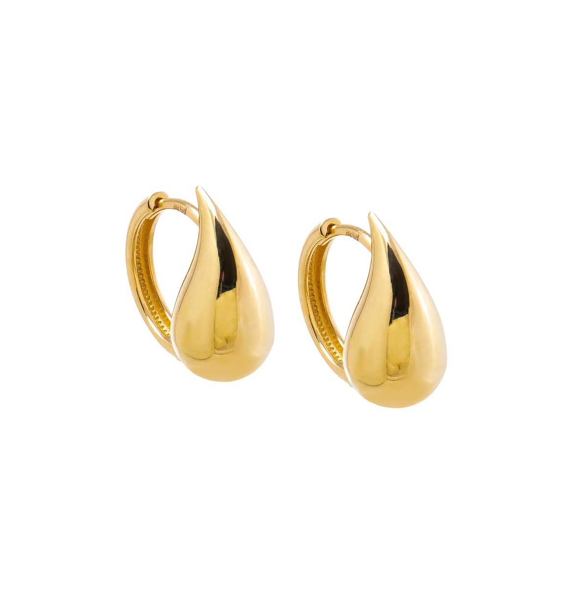 Solid Teardrop Huggie Earring 14K - 14k gold